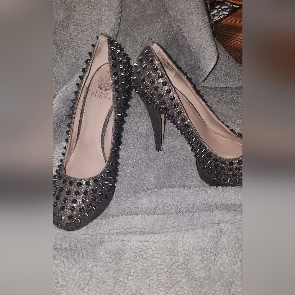 Champane Studded Heels